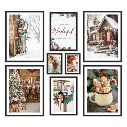 Poster Set - CHRISTMAS TIME I Christmas Decoration Wall Pictures