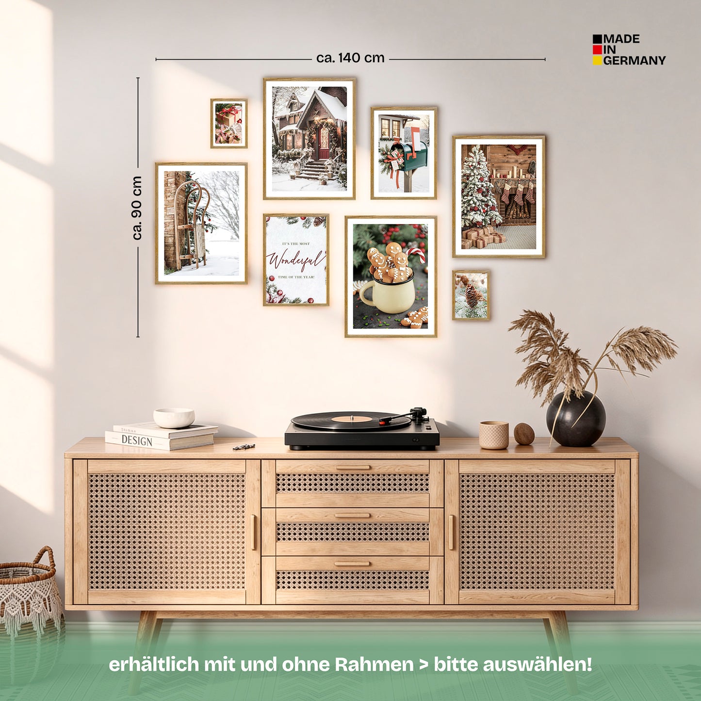 Poster Set Christmas Time Bilderwand Wandbilder Weihnachten ARTFAVES