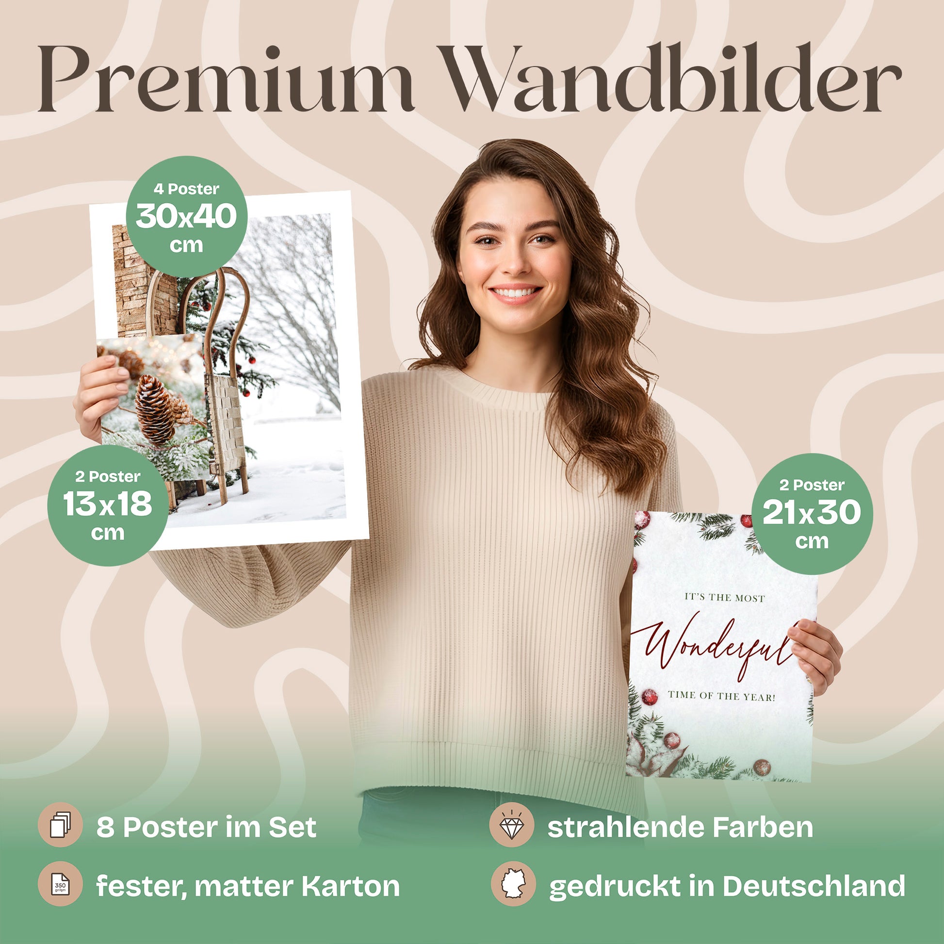 Poster Set Christmas Time Bilderwand Wandbilder Weihnachten ARTFAVES