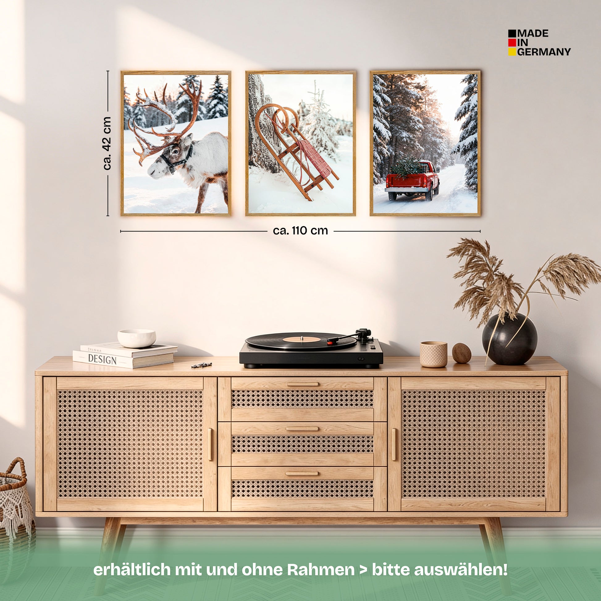 Poster Set Christmas Trio 1 Bilderwand Wandbilder Weihnachten ARTFAVES