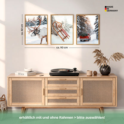 Poster Set Christmas Trio 1 Bilderwand Wandbilder Weihnachten ARTFAVES