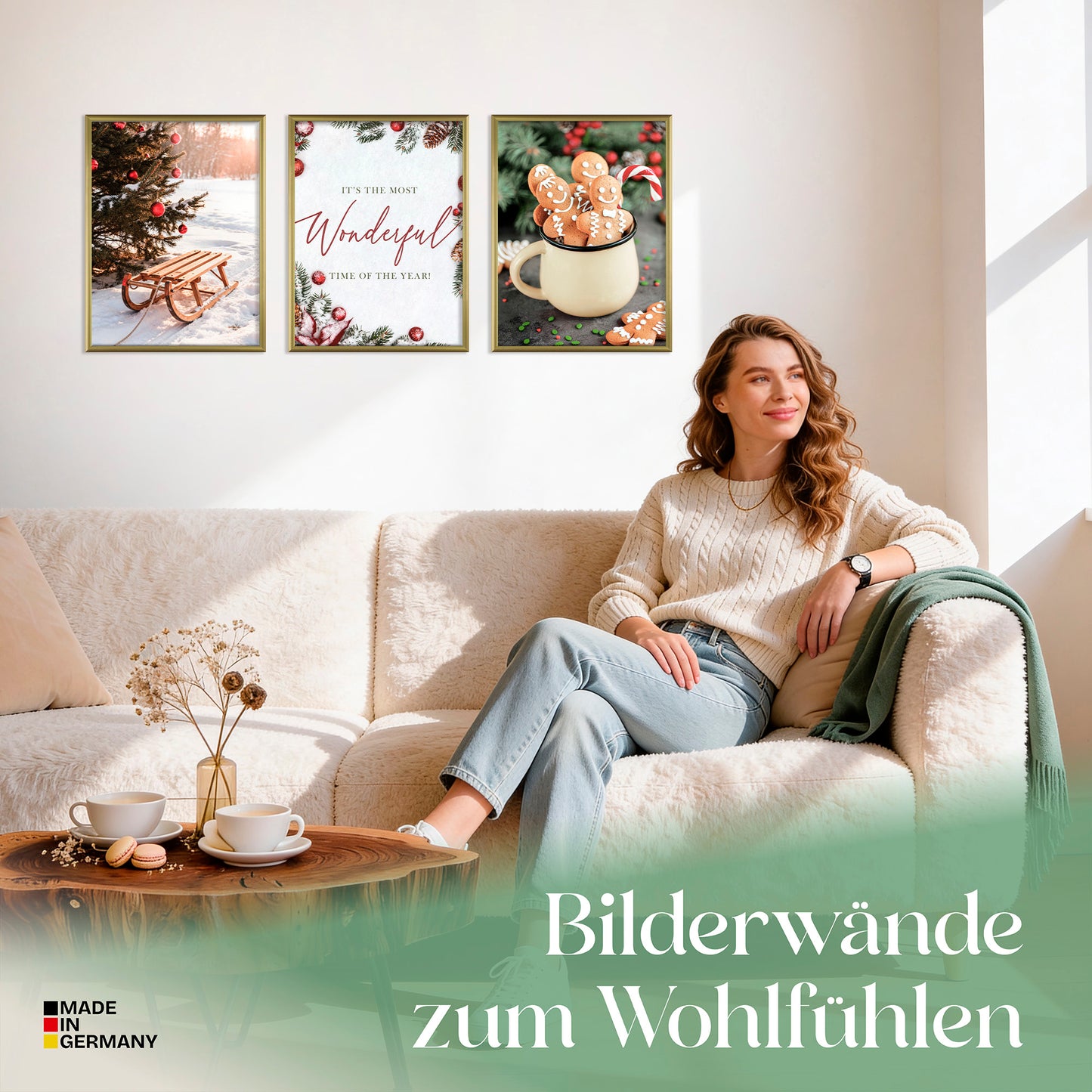 Poster Set Christmas Trio 2 Bilderwand Wandbilder Weihnachten ARTFAVES