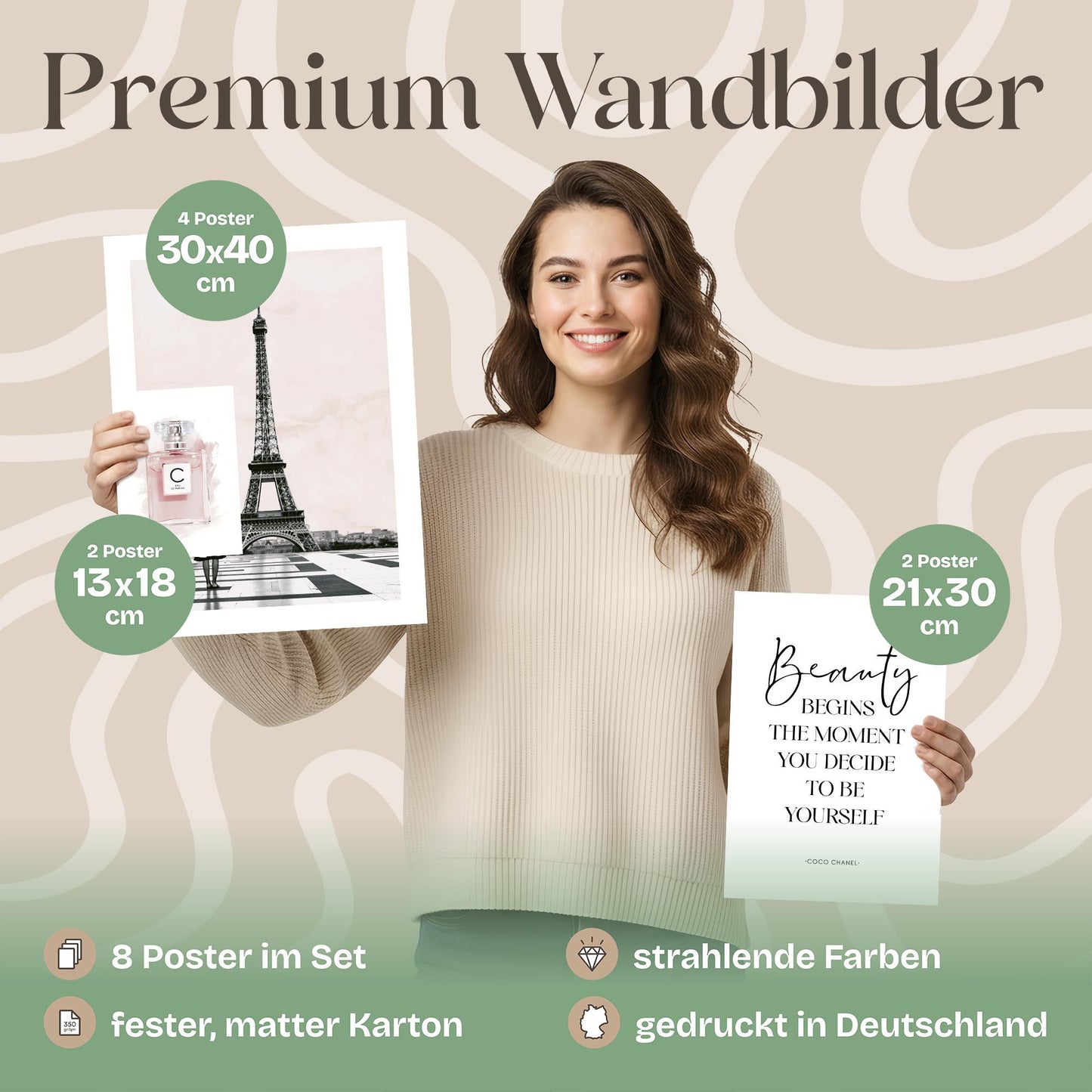 Poster Set Coco Rose Bilderwand Wandbilder Rosa ARTFAVES