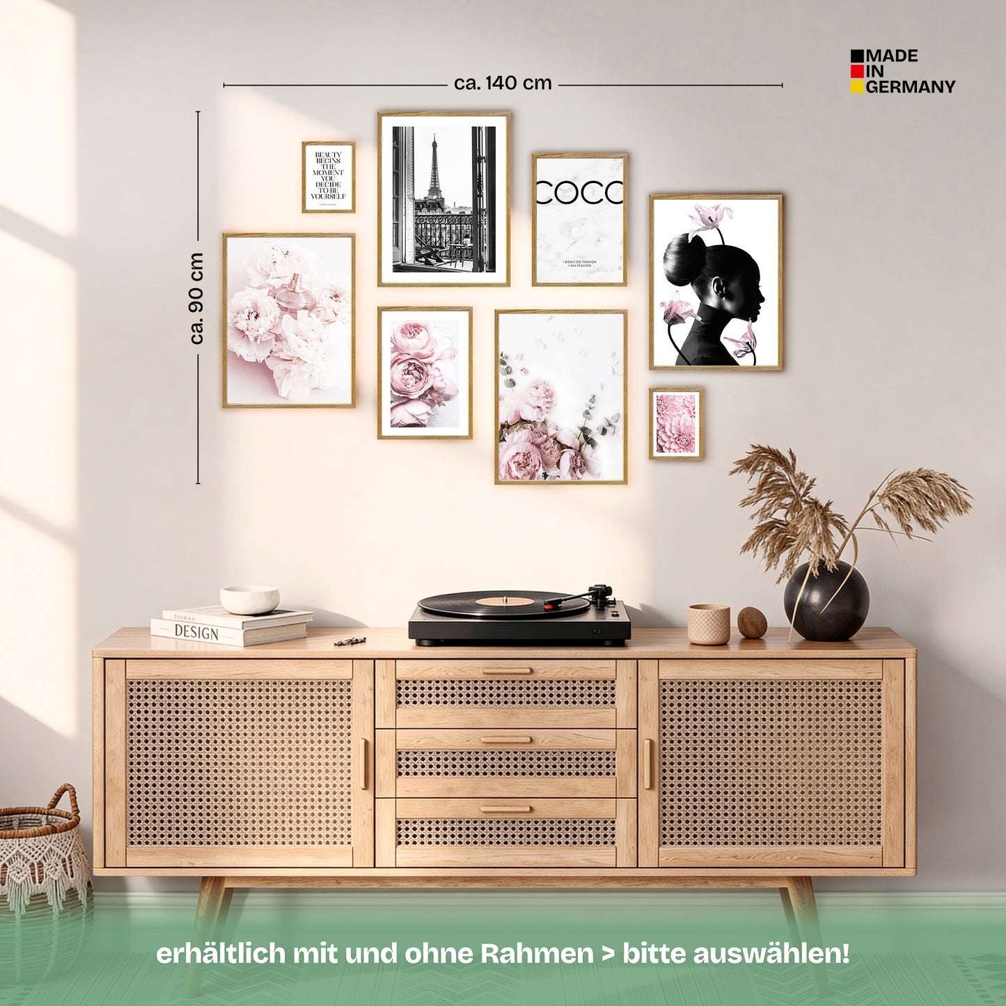 Poster Set Coco Bilderwand Wandbilder Rosa ARTFAVES