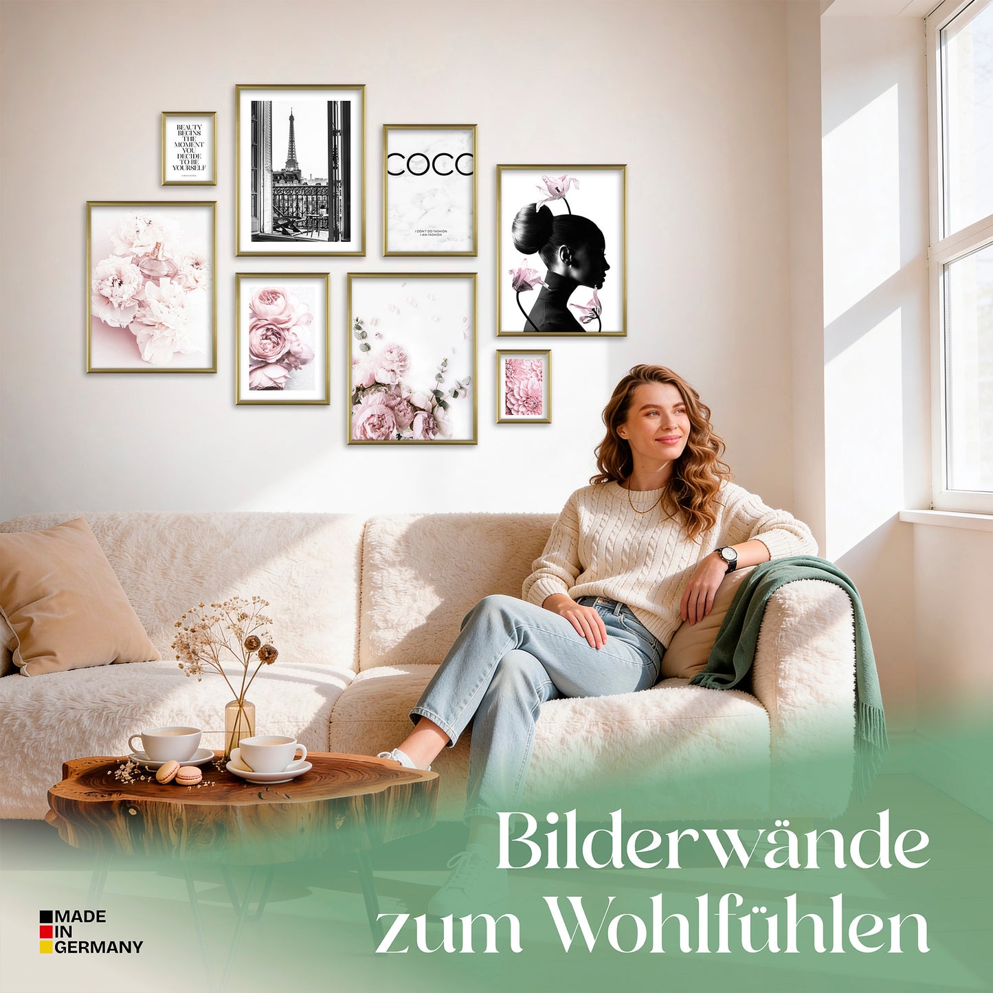 Poster Set Coco Bilderwand Wandbilder Rosa ARTFAVES