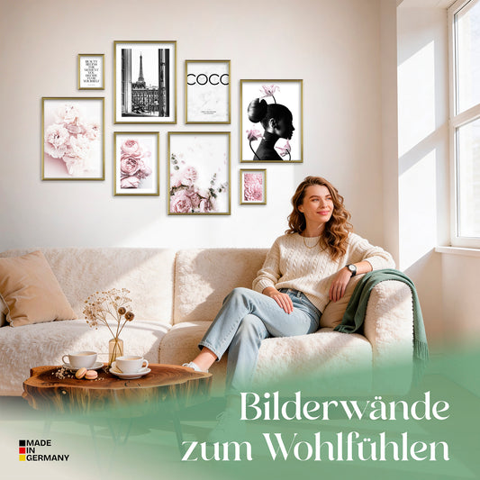 Poster Set Coco Bilderwand Wandbilder Rosa ARTFAVES