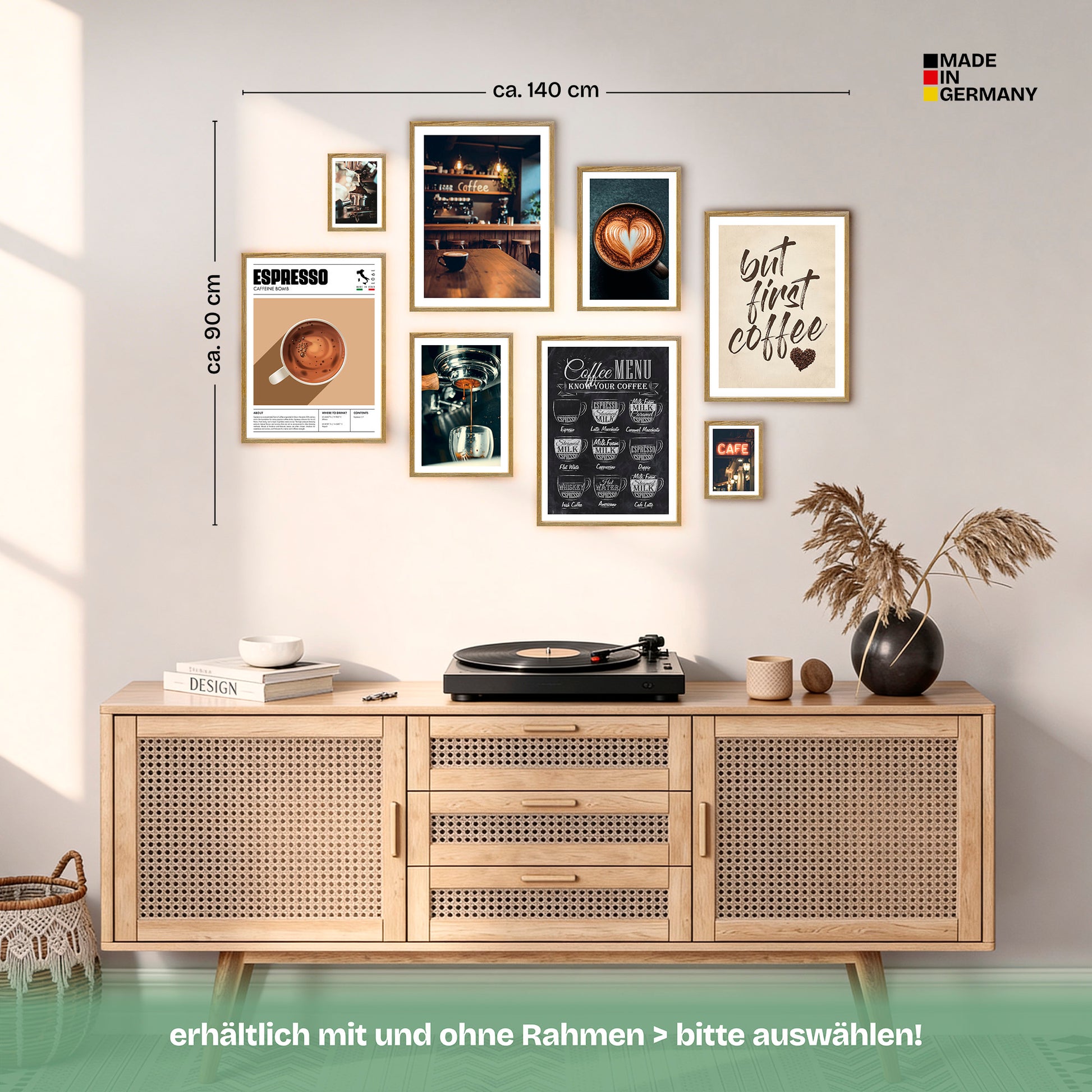 Poster Set Coffee Love Bilderwand Wandbilder Kaffee ARTFAVES