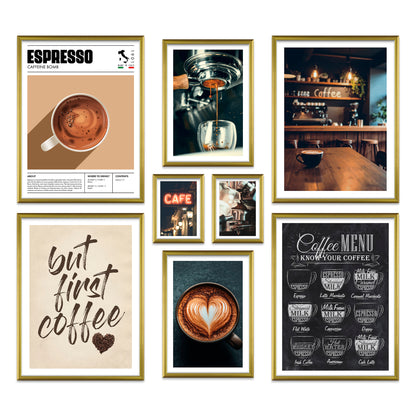 Poster Set Coffee Love I mehrteilige Bilderwand I Wandbilder Kaffee