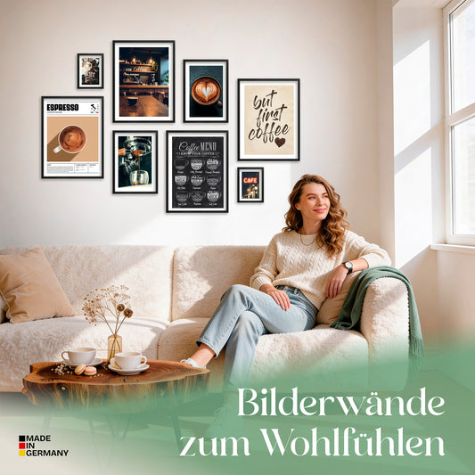 Poster Set Coffee Love Bilderwand Wandbilder Kaffee ARTFAVES