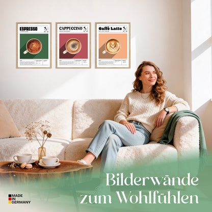 Poster Set Coffee Types Bilderwand Wandbilder Kaffee ARTFAVES