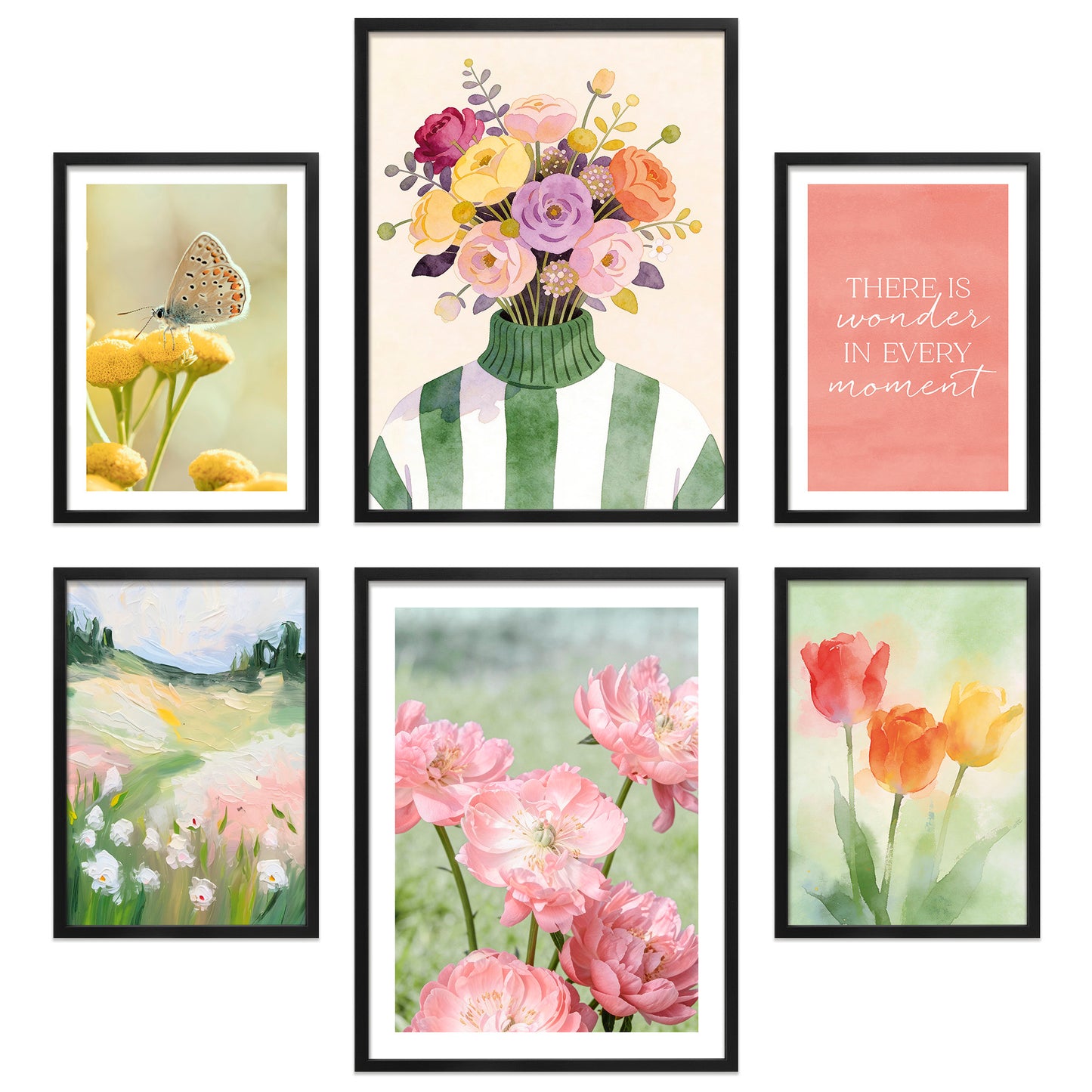 Poster Set Colorful Spring I mehrteilige Bilderwand I Wandbilder Fruehling