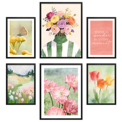 Poster Set Colorful Spring I mehrteilige Bilderwand I Wandbilder Fruehling