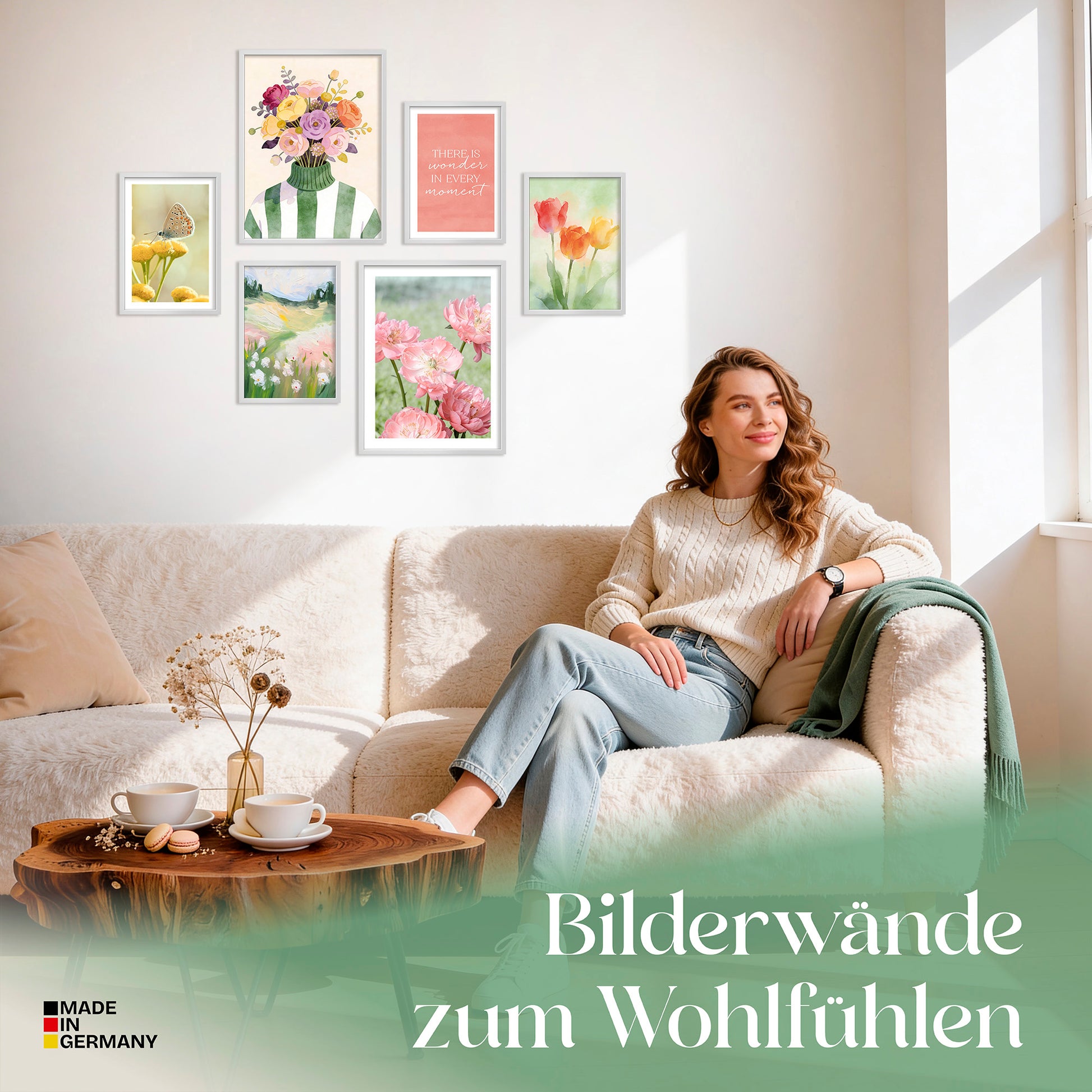 Poster Set Colorful Spring Bilderwand Wandbilder Fruehling ARTFAVES