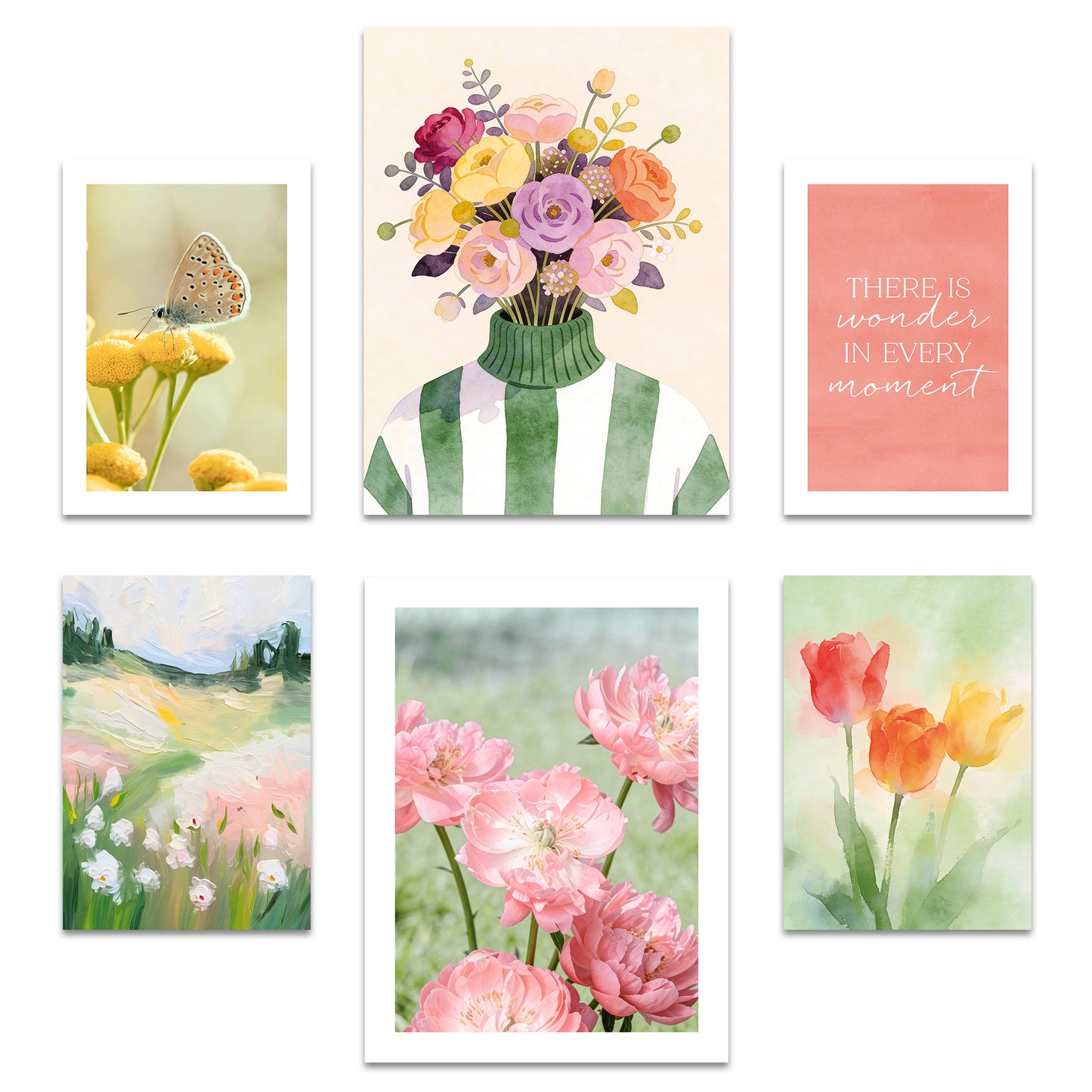 Poster Set Colorful Spring I mehrteilige Bilderwand I Wandbilder Fruehling