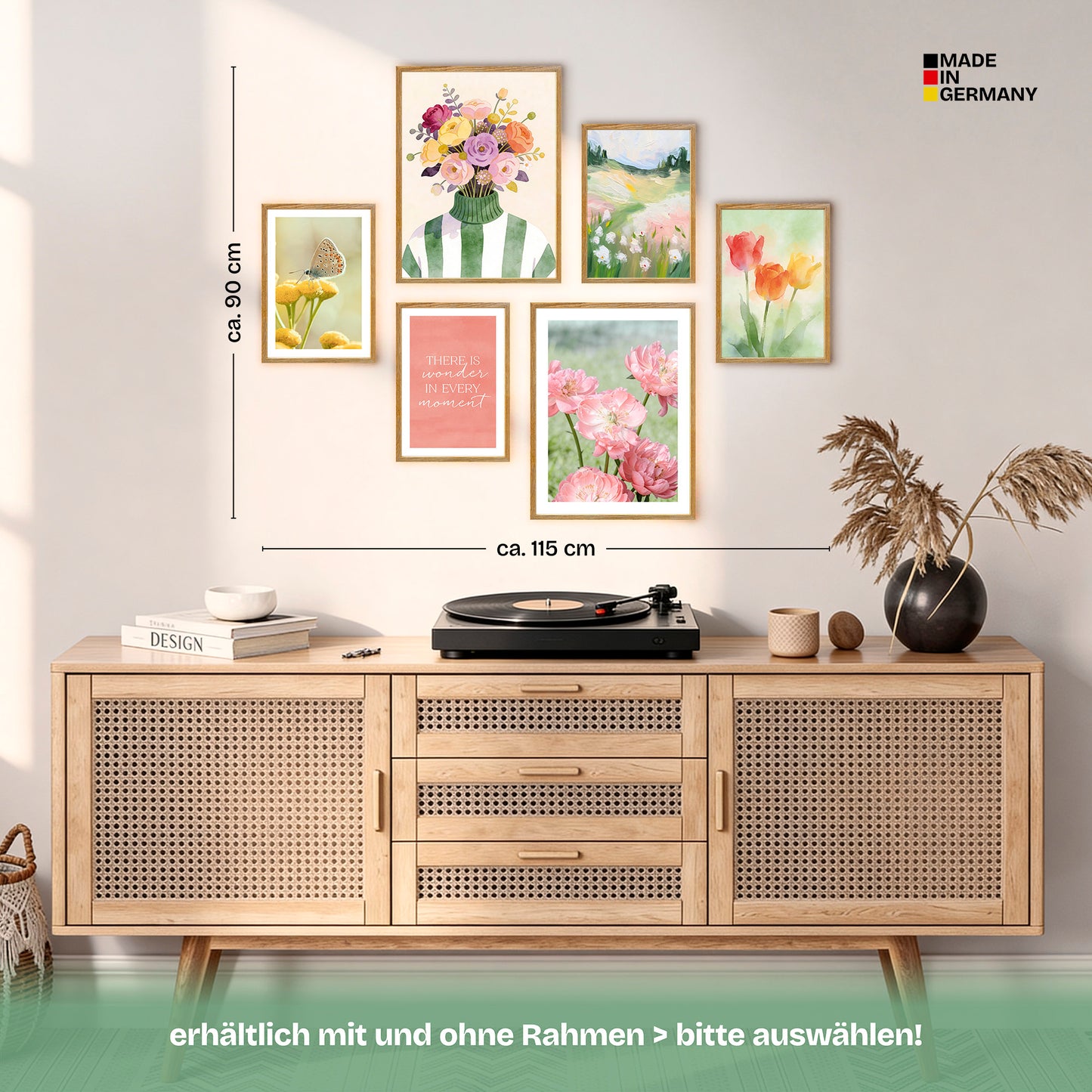 Poster Set Colorful Spring Bilderwand Wandbilder Fruehling ARTFAVES
