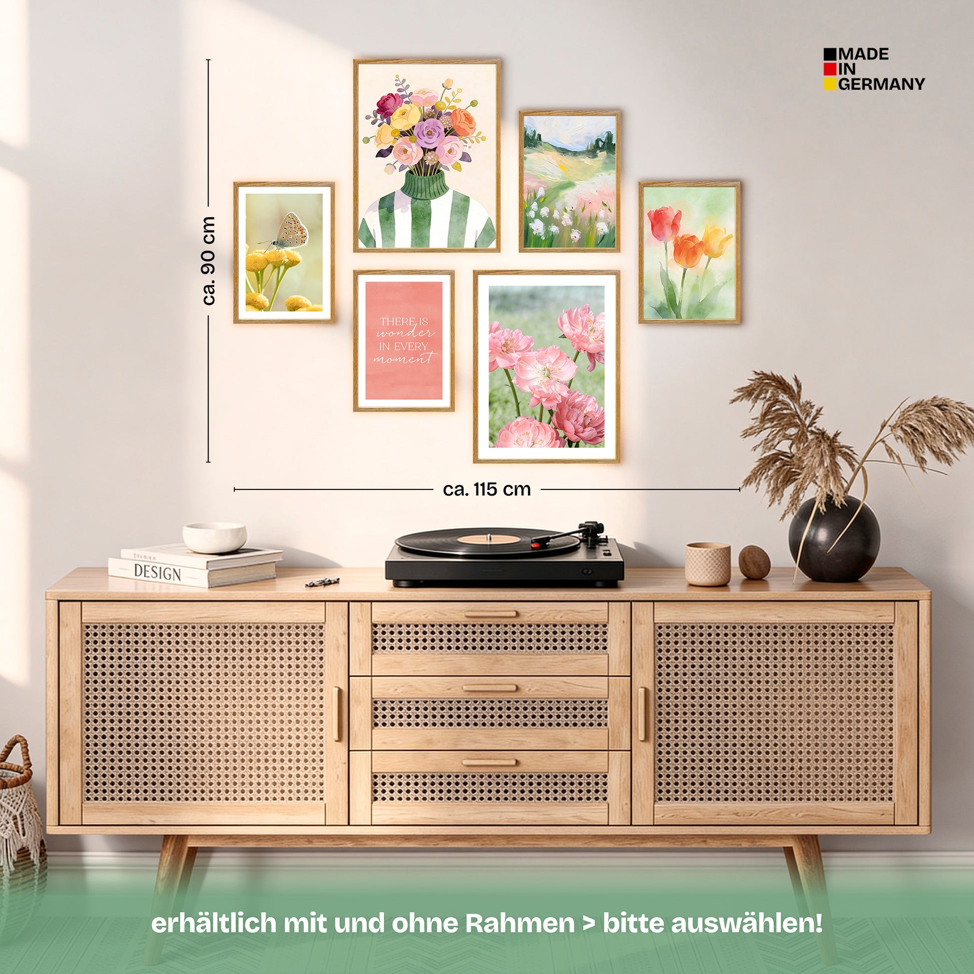 Poster Set Colorful Spring Bilderwand Wandbilder Fruehling ARTFAVES