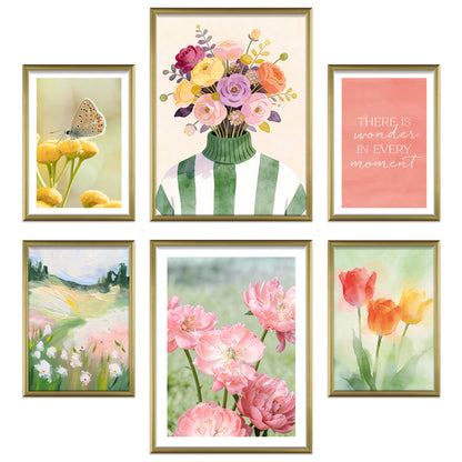 Poster Set Colorful Spring I mehrteilige Bilderwand I Wandbilder Fruehling