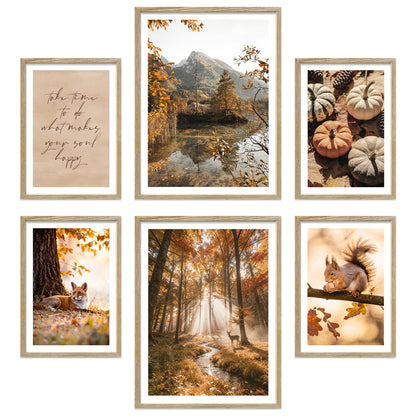 Poster Set Colors Of Autumn Bilderwand Wandbilder Herbst ARTFAVES