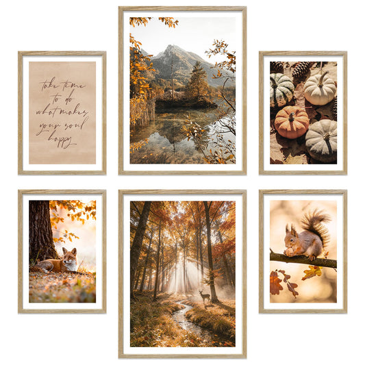 Poster Set Colors Of Autumn Bilderwand Wandbilder Herbst ARTFAVES