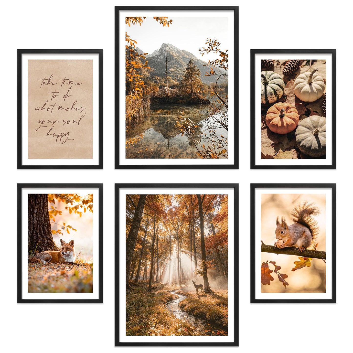 Poster Set Colors Of Autumn I mehrteilige Bilderwand I Wandbilder Herbst