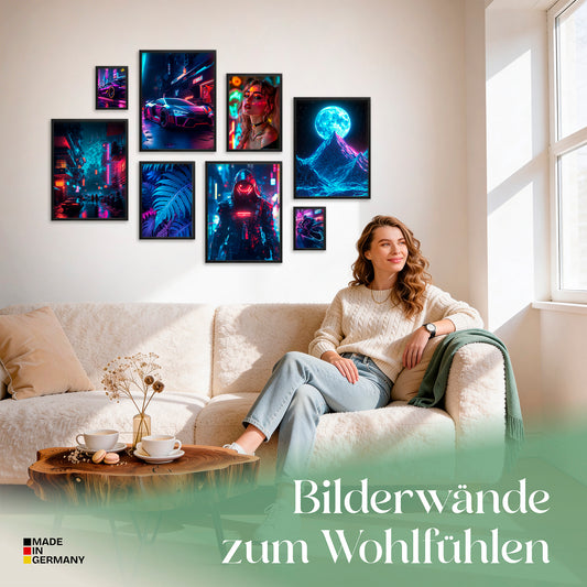 Poster Set Cyberpunk Bilderwand Wandbilder Gamer ARTFAVES