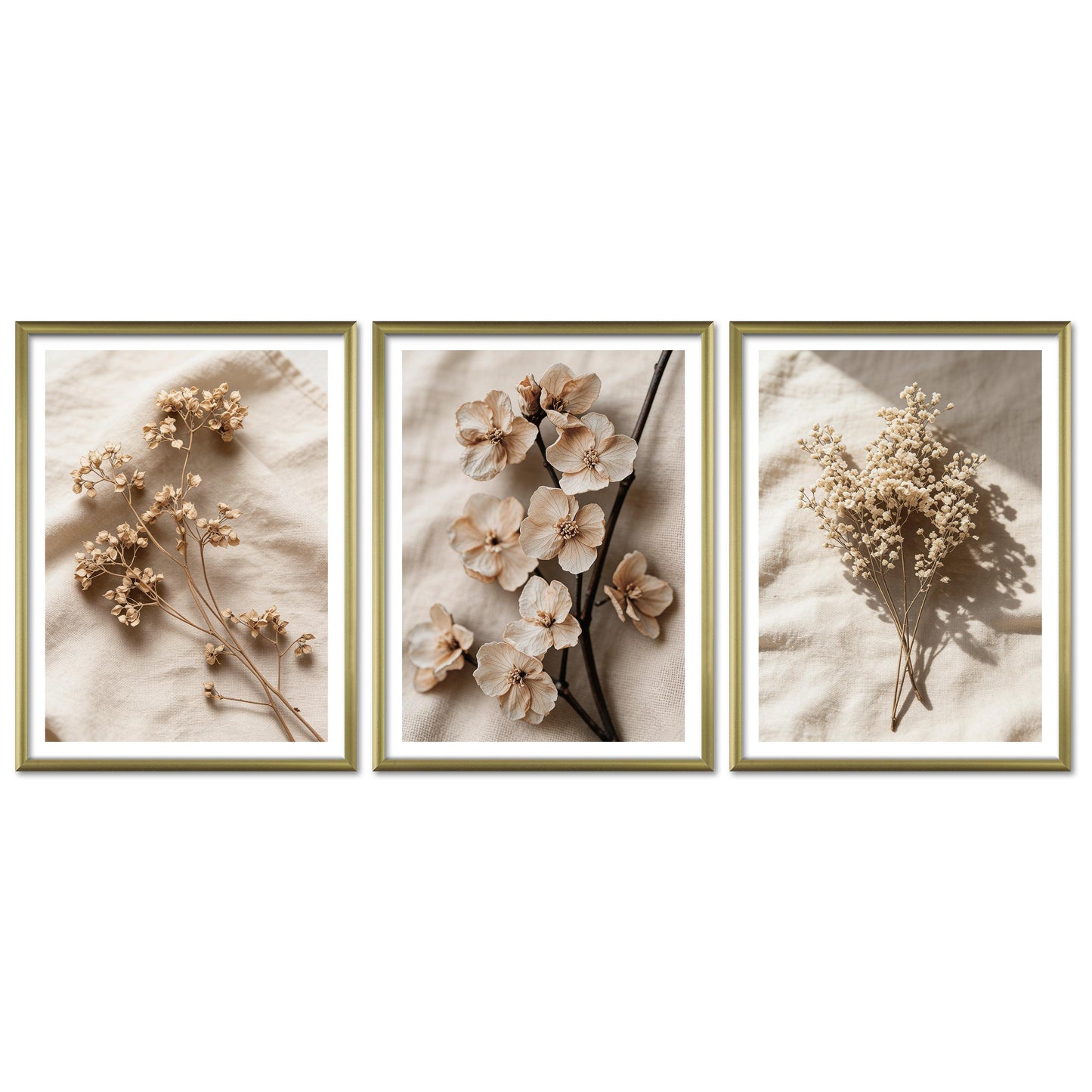 Poster Set Dark Flowers 2 Bilderwand Wandbilder Trockeblumen ARTFAVES