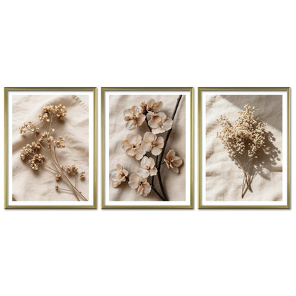 Poster Set Dark Flowers 2 Bilderwand Wandbilder Trockeblumen ARTFAVES