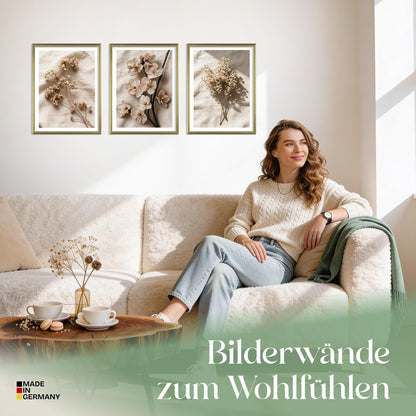 Poster Set Dark Flowers 2 Bilderwand Wandbilder Trockeblumen ARTFAVES
