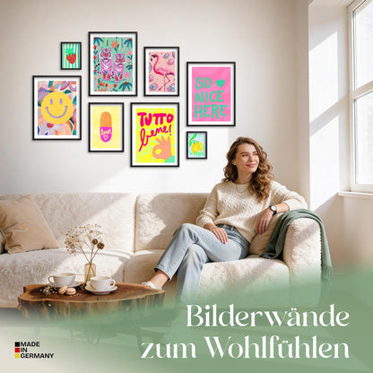 Poster Set Dopamine Decor Fun Bilderwand Wandbilder bunte-bilder ARTFAVES