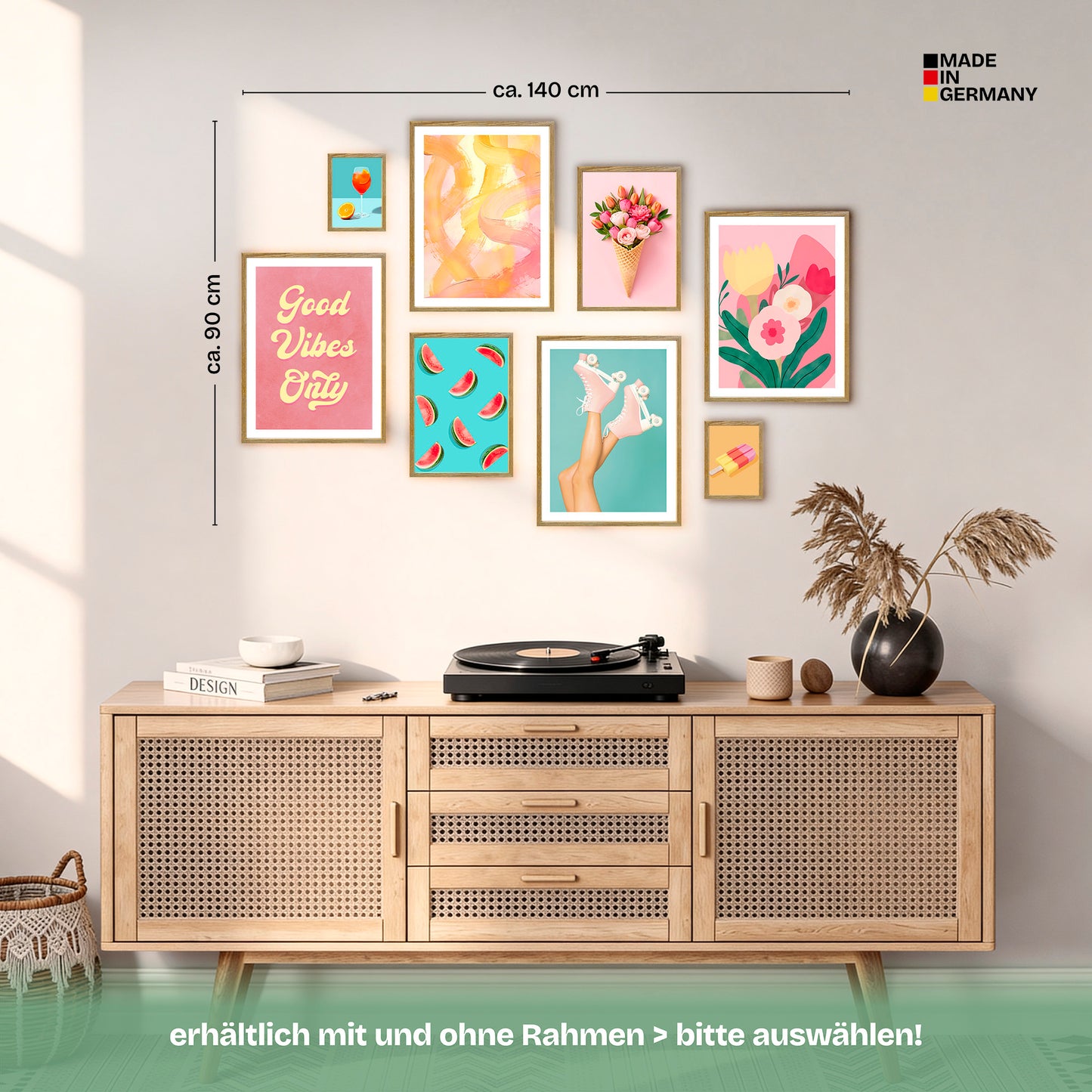 Poster Set Dopamine Summer Bilderwand Wandbilder Sommer ARTFAVES