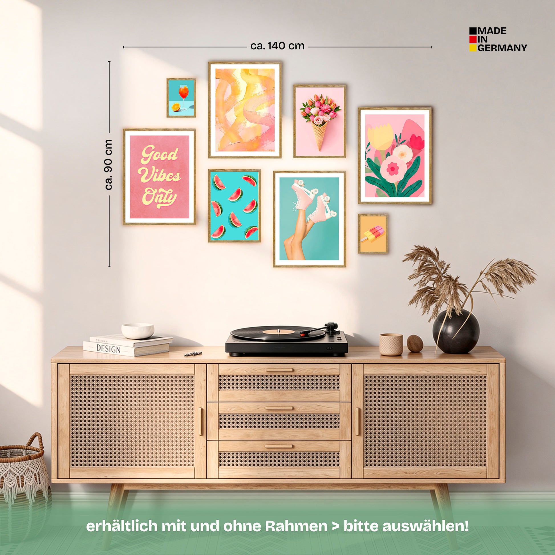 Poster Set Dopamine Summer Bilderwand Wandbilder Sommer ARTFAVES