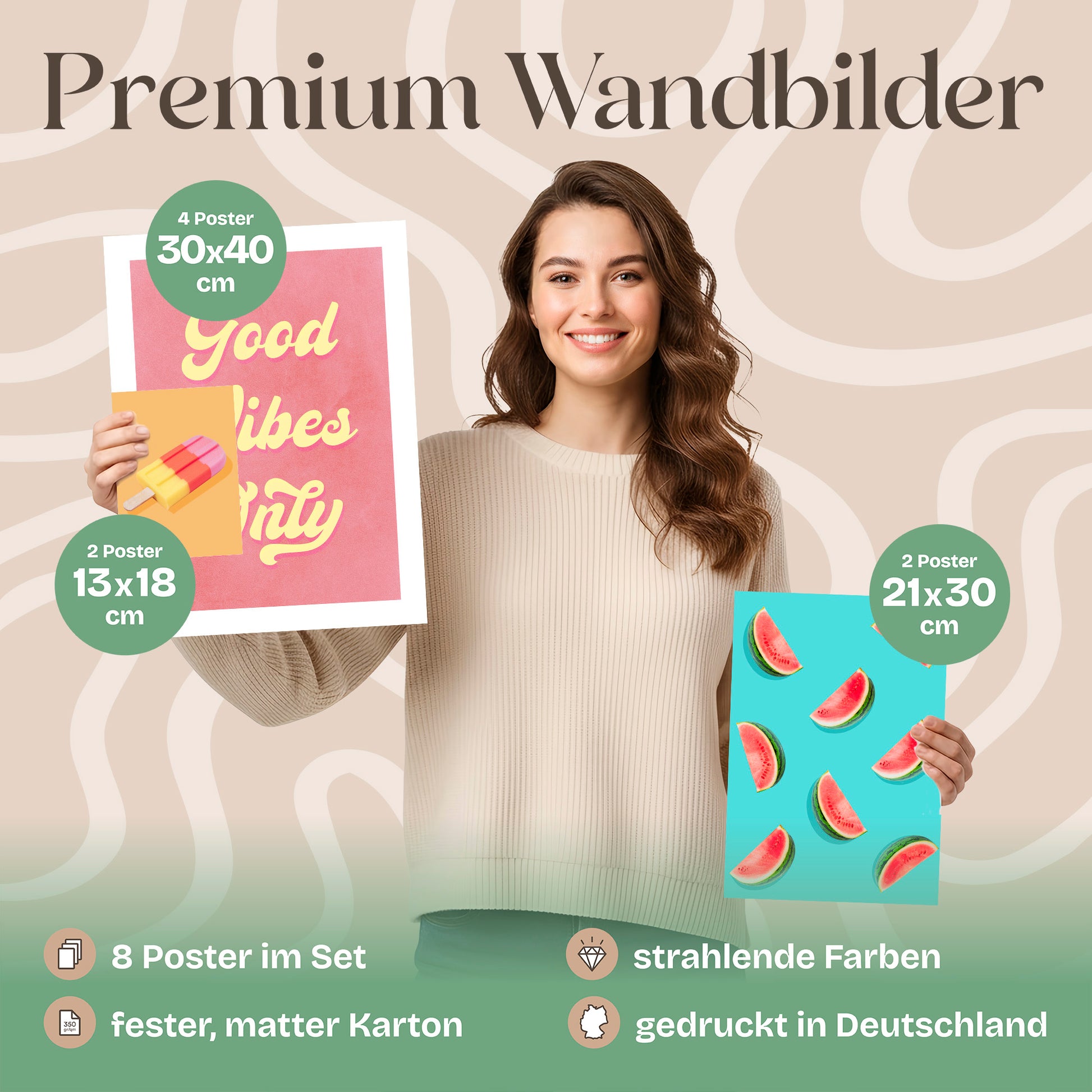 Poster Set Dopamine Summer Bilderwand Wandbilder Sommer ARTFAVES
