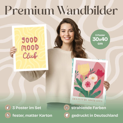 Poster Set Dopamine Trio 1 Bilderwand Wandbilder Frida-Kahlo ARTFAVES