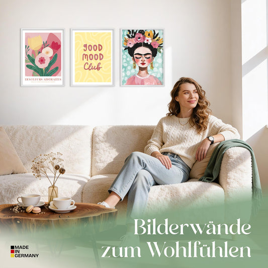 Poster Set Dopamine Trio 1 Bilderwand Wandbilder Frida-Kahlo ARTFAVES