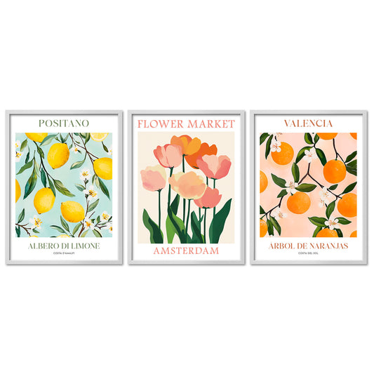 Poster Set Dopamine Trio 2 Bilderwand Wandbilder Abstrakte-Kunst ARTFAVES