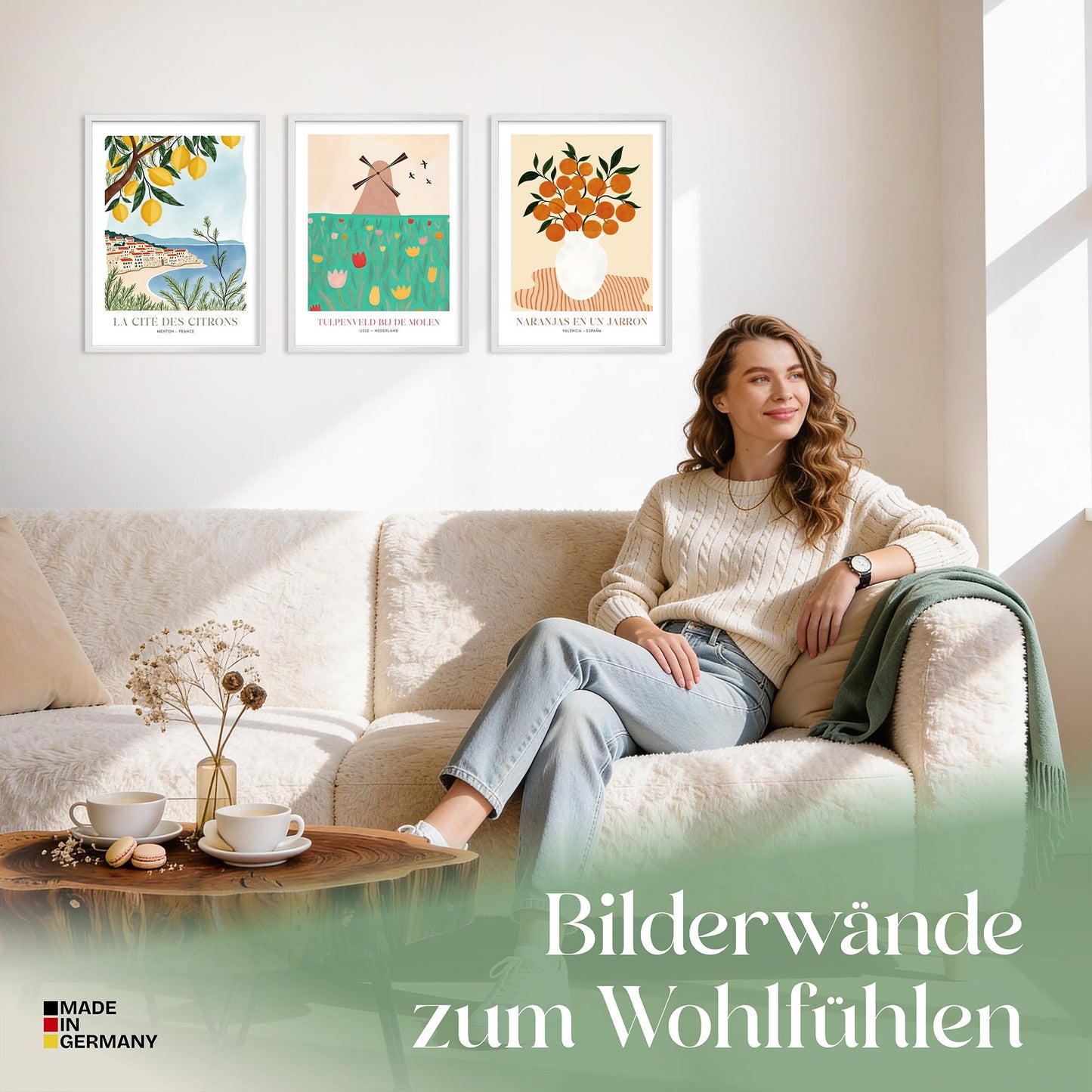 Poster Set Dopamine Trio 2 Bilderwand Wandbilder Abstrakte-Kunst ARTFAVES