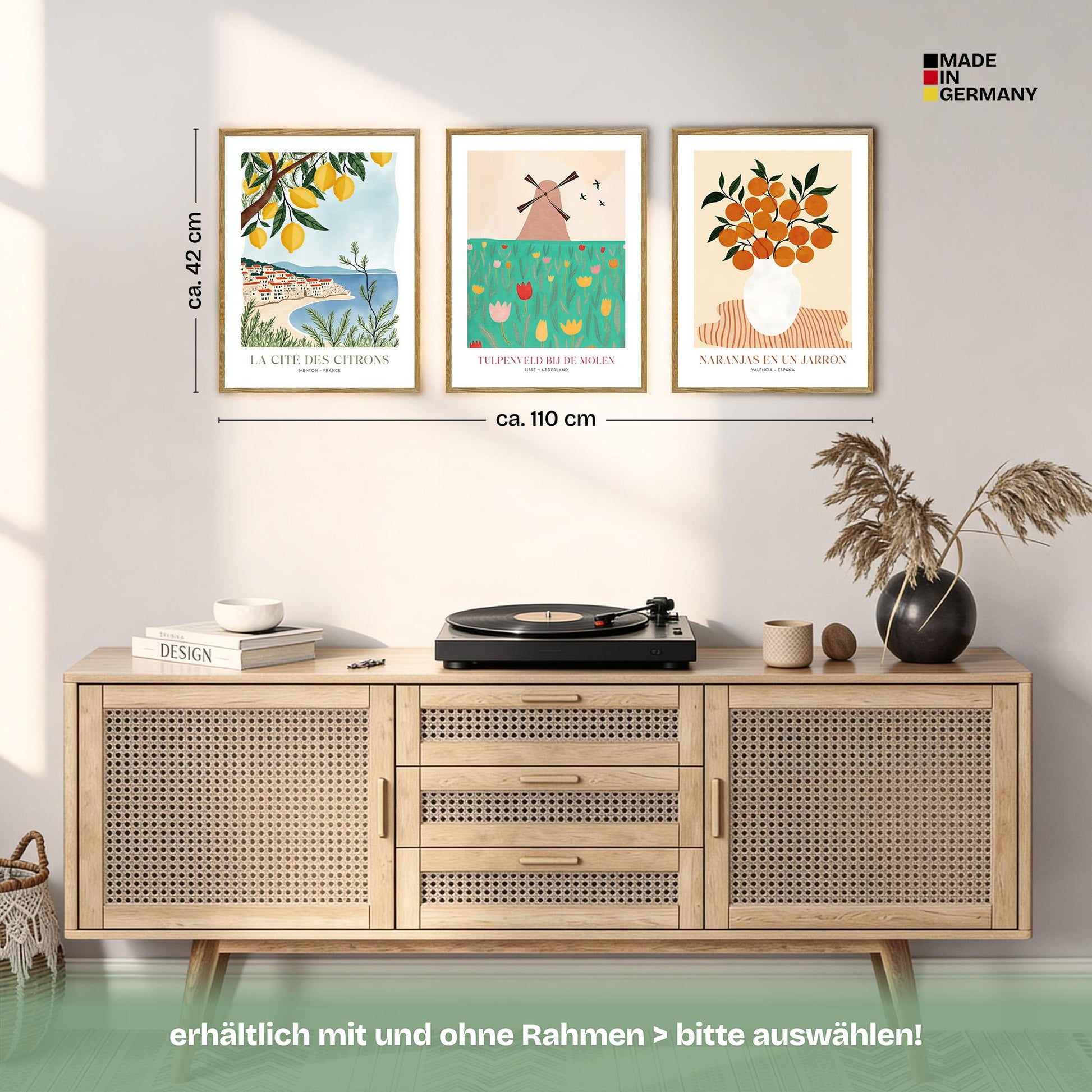 Poster Set Dopamine Trio 2 Bilderwand Wandbilder Abstrakte-Kunst ARTFAVES