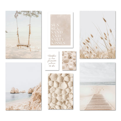Poster Set Dreamy Beach I mehrteilige Bilderwand I Wandbilder Strand
