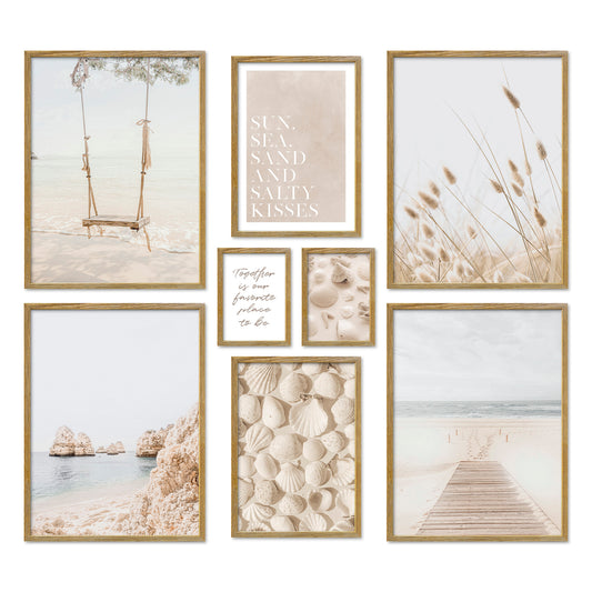 Poster Set Dreamy Beach Bilderwand Wandbilder Strand ARTFAVES