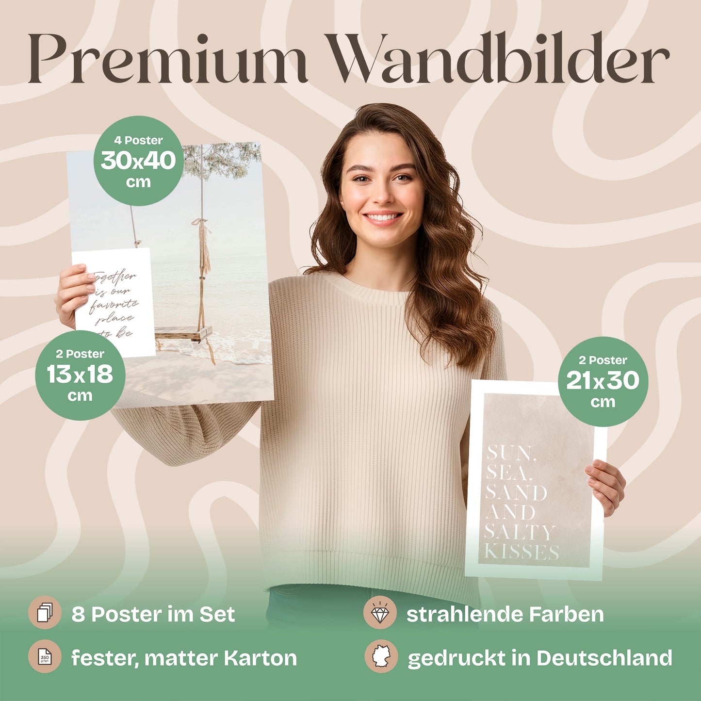 Poster Set Dreamy Beach Bilderwand Wandbilder Strand ARTFAVES