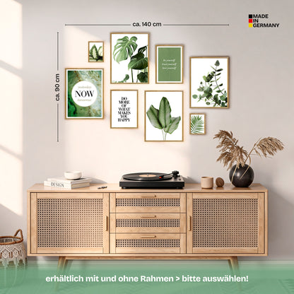 Poster Set Elegante Botanik Bilderwand Wandbilder Grün ARTFAVES