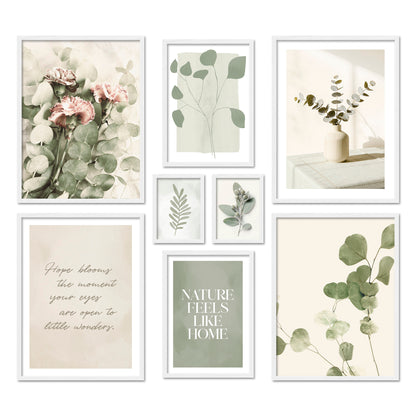 Poster Set Eucalyptus I mehrteilige Bilderwand I Wandbilder Eukalyptus