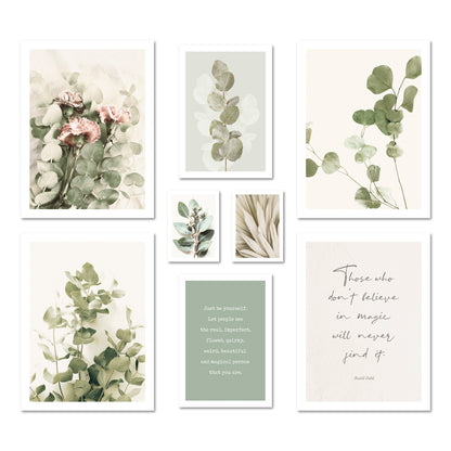 Poster Set Eucalyptus I mehrteilige Bilderwand I Wandbilder Eukalyptus