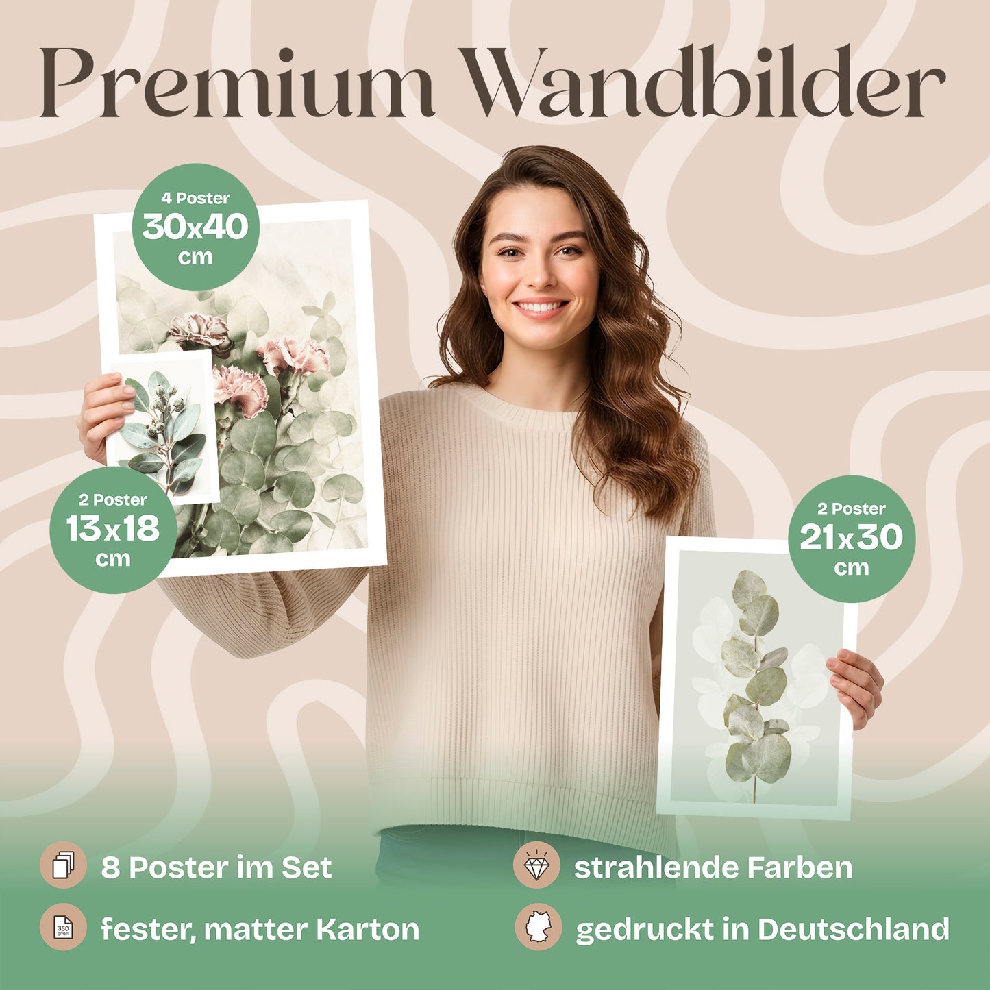 Poster Set Eucalyptus Bilderwand Wandbilder Eukalyptus ARTFAVES