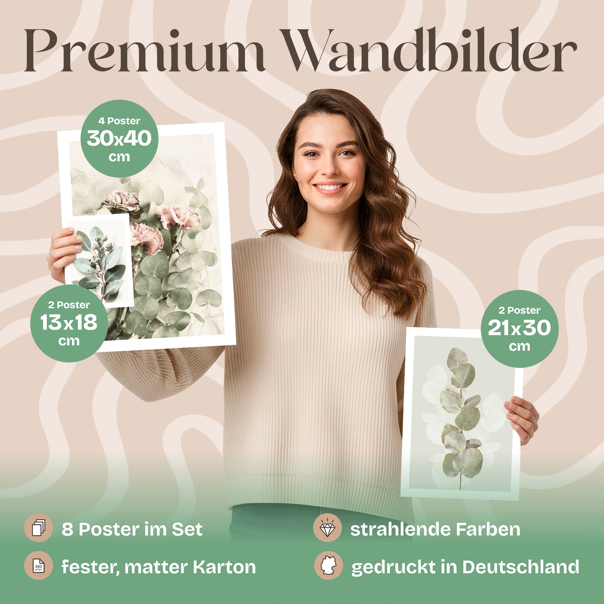 Poster Set Eucalyptus Bilderwand Wandbilder Eukalyptus ARTFAVES