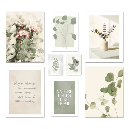Poster Set Eucalyptus I mehrteilige Bilderwand I Wandbilder Eukalyptus