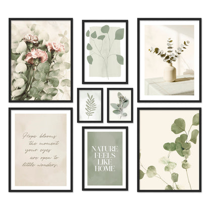 Poster Set Eucalyptus I mehrteilige Bilderwand I Wandbilder Eukalyptus