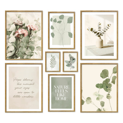 Poster Set Eucalyptus Bilderwand Wandbilder Eukalyptus ARTFAVES
