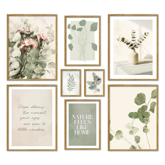 Poster Set Eucalyptus Bilderwand Wandbilder Eukalyptus ARTFAVES
