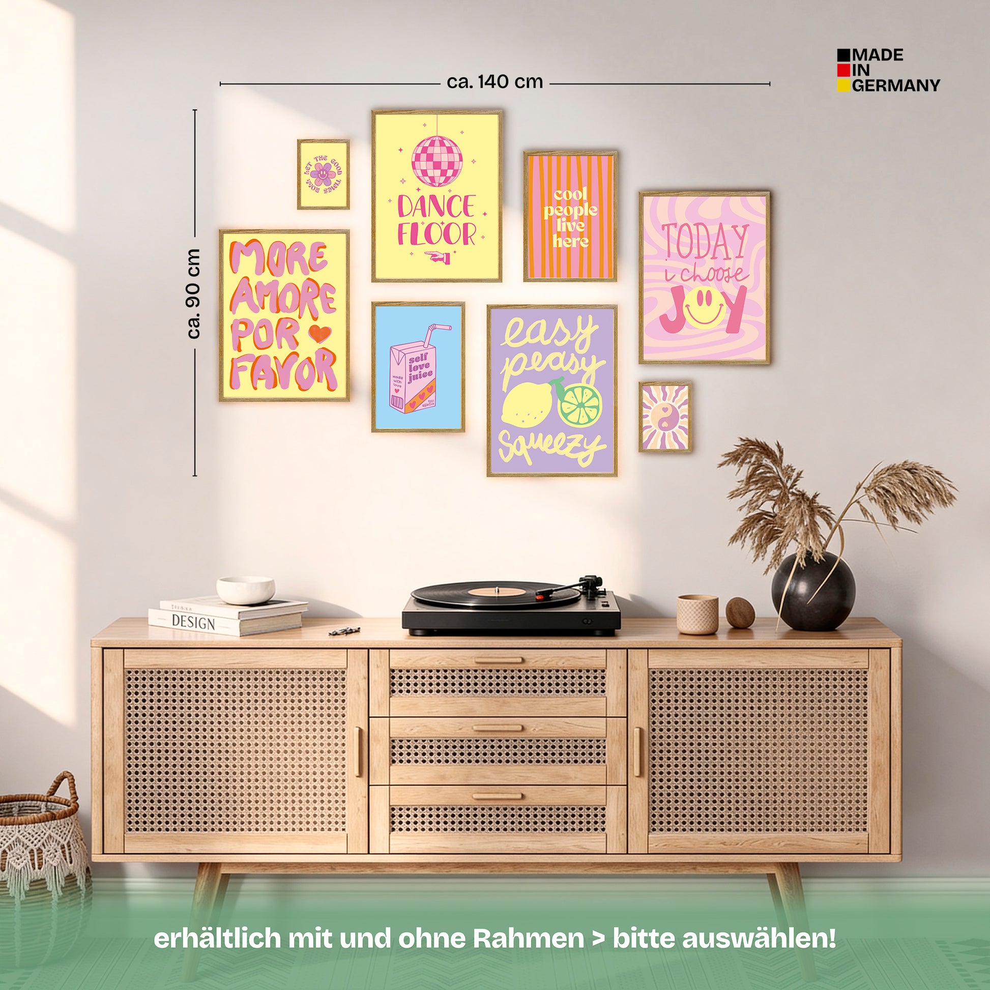 Poster Set Fancy Dopamine Art Bilderwand Wandbilder Abstrakte-Kunst ARTFAVES